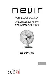 Manual Nevir NVR-VMM30-A Fan