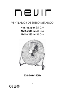 Manual Nevir NVR-VS35-M Fan