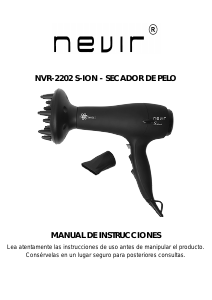 Manual de uso Nevir NVR-2202 S-ION Secador de pelo