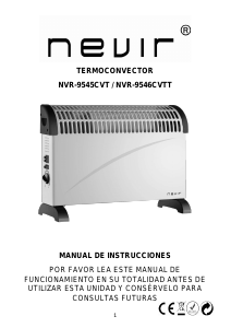 Manual Nevir NVR-9546CVTT Heater