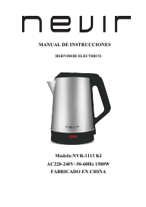 Manual Nevir NVR-1113KI Kettle