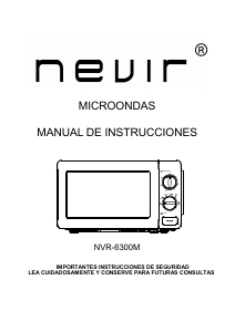 Manual de uso Nevir NVR-6300M Microondas