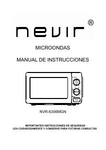 Manual Nevir NVR-6306MGN Microwave