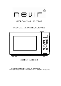 Manual de uso Nevir NVR-6315MDG25B Microondas