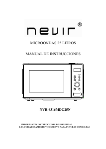 Manual Nevir NVR-6316MDG25N Microwave