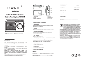 Manual de uso Nevir NVR-200 Radio