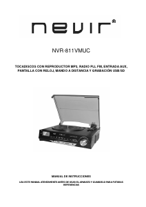 Manual Nevir NVR-811VMUC Gira-discos