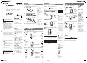 Handleiding Sony ICD-B200RS Audiorecorder