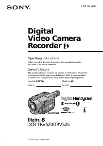 Manual Sony DCR-TRV525 Camcorder