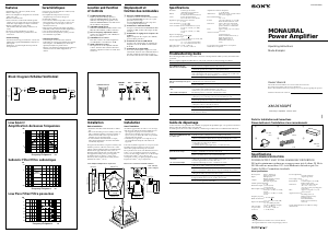 Handleiding Sony XM-DS1600P5 Autoversterker