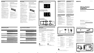 Manual de uso Sony XM-2002GTW Amplificador para coche