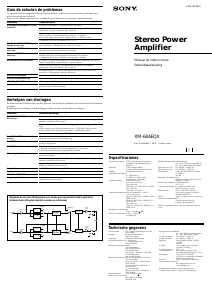 Handleiding Sony XM-604EQX Autoversterker