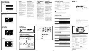 Manual Sony XM-D9001GTR Car Amplifier