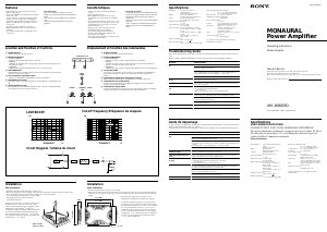 Mode d’emploi Sony XM-1600GSD Amplificateur de voiture