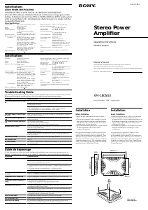 Manual Sony XM-1805GX Car Amplifier