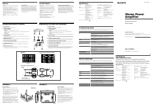 Mode d’emploi Sony XM-475GSX Amplificateur de voiture