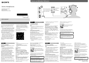 Manual Sony MDR-ZX600AP Headphone