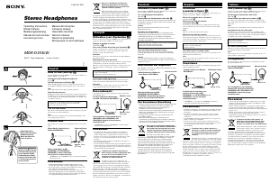 Manual Sony MDR-D333LW Auscultador