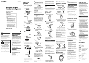 Manual Sony MDR-RF950RK Headphone