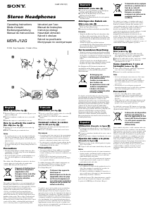 Manual Sony MDR-J12G Headphone