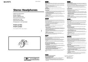 Manual Sony MDR-CD580 Headphone