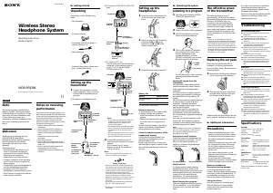 Manual Sony MDR-RF930K Headphone