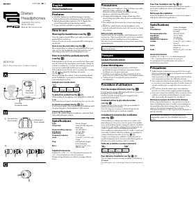Manual de uso Sony MDR-PQ6 Auriculares