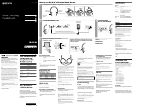 Manual de uso Sony MDR-10RNCiP Auriculares