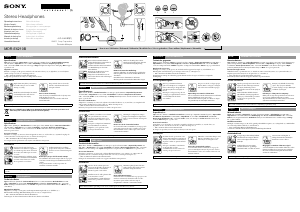 Manual de uso Sony MDR-EX210B Auriculares