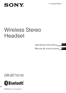 Manual Sony DR-BT101iK Headphone