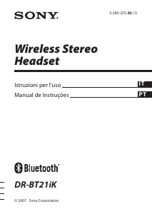 Manuale Sony DR-BT21iK Cuffie