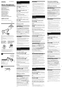 Manuale Sony MDR-CX1W Cuffie