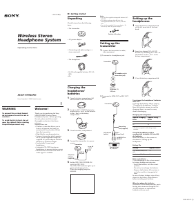 Handleiding Sony MDR-RF940RK Koptelefoon