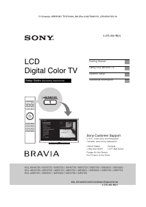 Manual Sony Bravia KDL-65HX729 LCD Television