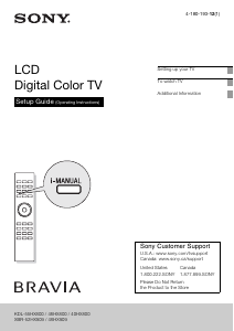 Manual Sony Bravia XBR-46HX909 LCD Television