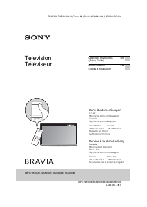 Mode d’emploi Sony Bravia XBR-79X900B Téléviseur LCD