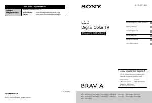 Handleiding Sony Bravia KDL-46EX400 LCD televisie