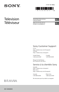 Manual Sony Bravia KD-50X690E LCD Television