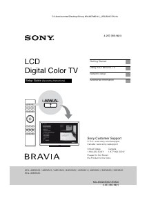 Manual Sony Bravia KDL-46EX523 LCD Television