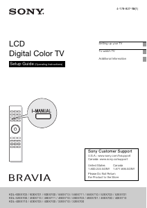 Manual Sony Bravia KDL-60EX701 LCD Television