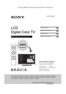 Manual Sony Bravia KDL-46HX729 LCD Television