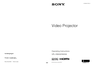 Manual Sony VPL-HW20A Projector