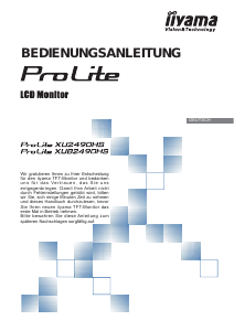 Bedienungsanleitung iiyama ProLite XUB2490HS LCD monitor