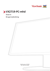 Brugsanvisning ViewSonic VX2719-PC-mhd LCD-skærm