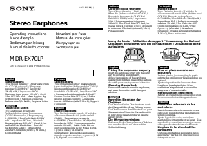 Handleiding Sony MDR-EX70LP Koptelefoon