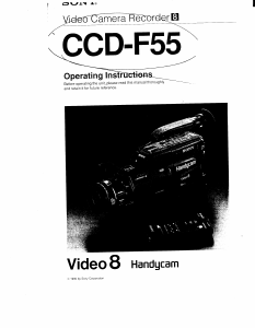 Manual Sony CCD-F55 Camcorder