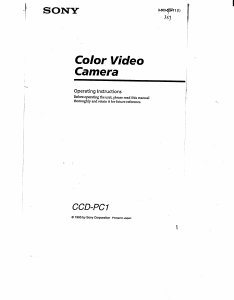 Manual Sony CCD-PC1 Camcorder