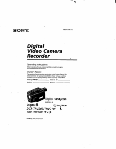 Manual Sony DCR-TRV315 Camcorder