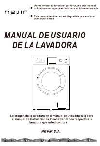 Manual de uso Nevir NVR-4550-IN 8K 1400B Lavadora