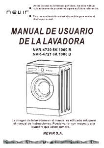 Manual de uso Nevir NVR-4720-5K 1000B Lavadora